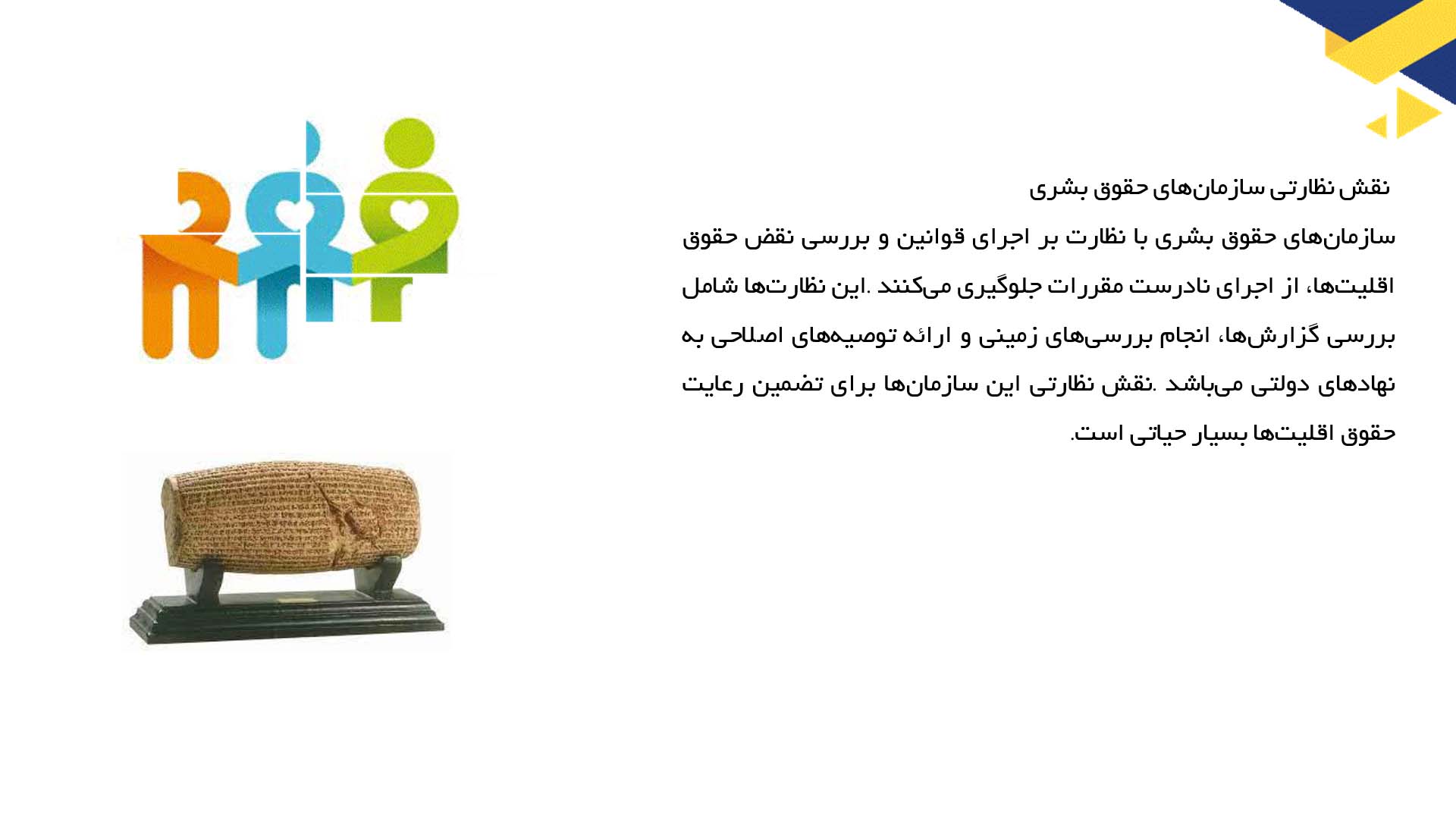 پاورپوینت در مورد نقش سازمان‌های حقوق بشری در حمایت از اقلیت‌ها